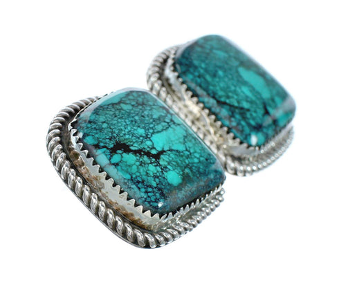 Turquoise Sterling Silver Navajo Post Earrings X10462